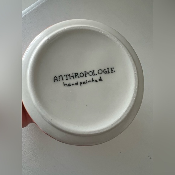 Anthropologie | Hand Painted Initial Mug Monogram Letter “C” Orange - Picture 6 of 8